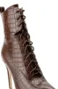 AZALEA WANG ASTORIA LACE UP STILETTO BOOTIE IN BLACKPATENT sold by AKIRA