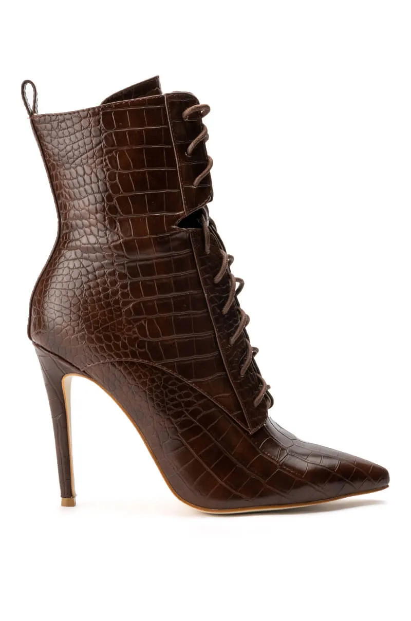 AZALEA WANG ASTORIA LACE UP STILETTO BOOTIE IN BLACKPATENT sold by AKIRA product image thumbnail 2