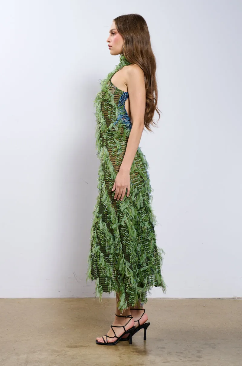 IT FACTOR MESH MAXI DRESS IN GREEN sold by AKIRA product image thumbnail 4