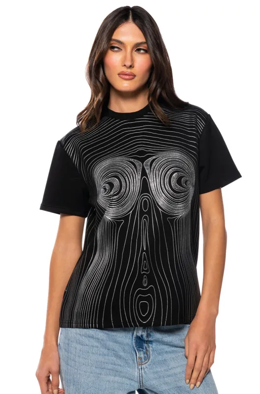 HEARTLESS EMBELLISHED GRAPHIC T SHIRT sold by AKIRA