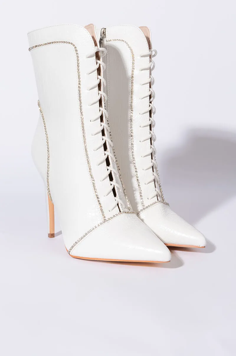 AZALEA WANG NIGHTS IN VEGAS STILETTO BOOTIE IN WHITE CROC sold by AKIRA product image thumbnail 4