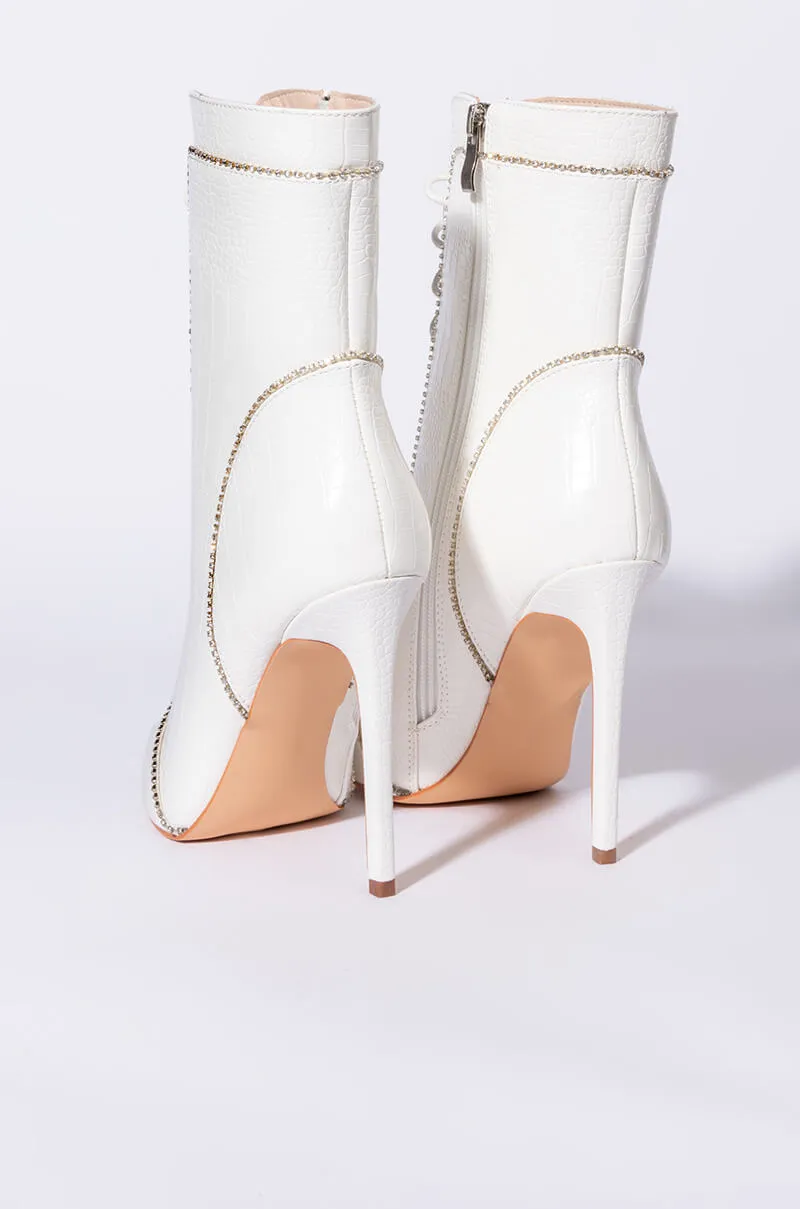 AZALEA WANG NIGHTS IN VEGAS STILETTO BOOTIE IN WHITE CROC sold by AKIRA product image thumbnail 5