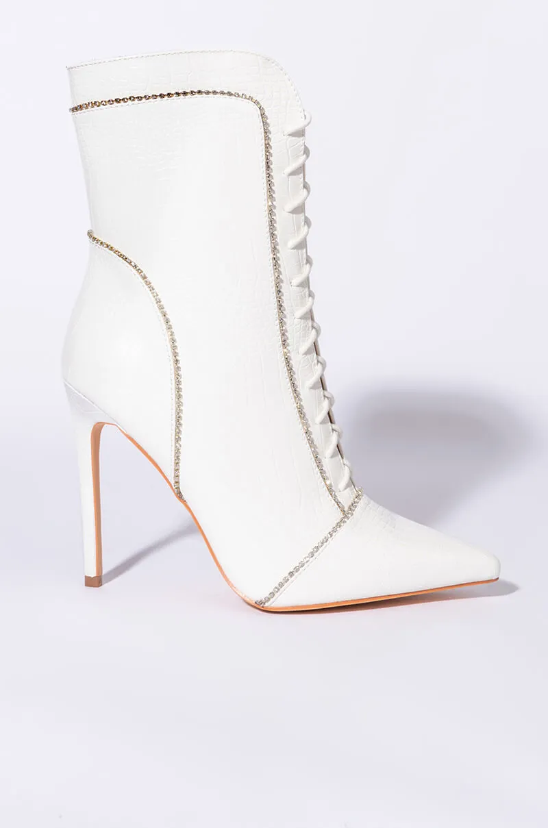 AZALEA WANG NIGHTS IN VEGAS STILETTO BOOTIE IN WHITE CROC sold by AKIRA product image thumbnail 3