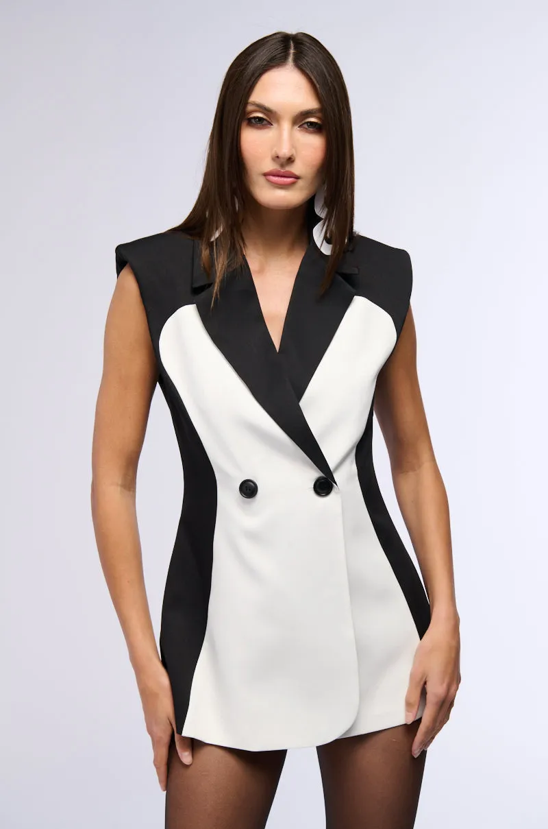 LABOR OF LOVE COLOR BLOCK BLAZER VEST sold by AKIRA product image thumbnail 3