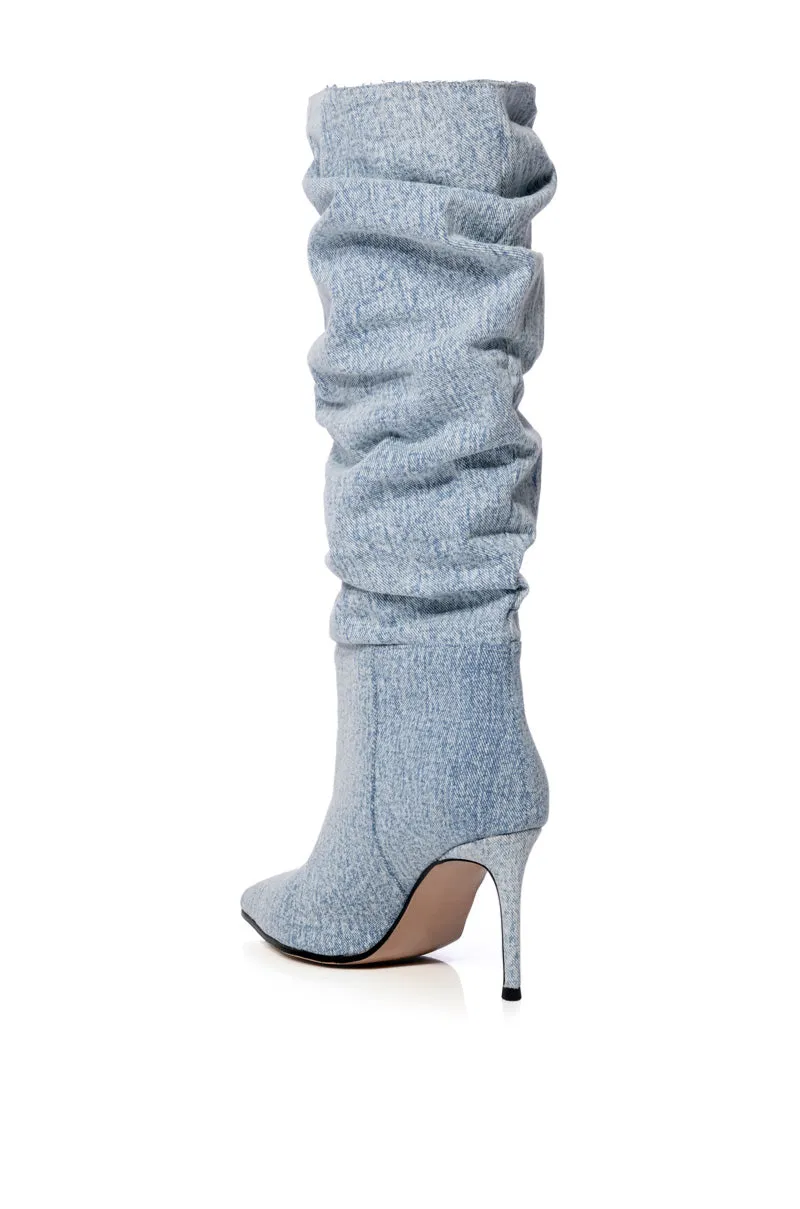 AZALEA WANG PENTAGON SLOUCH BOOT IN DENIM sold by AKIRA product image thumbnail 4