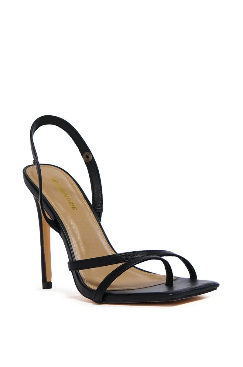 LOVEY DOVEY BLACK LACE GLADIATOR STILETTO SANDAL sold by AKIRA product image thumbnail 5