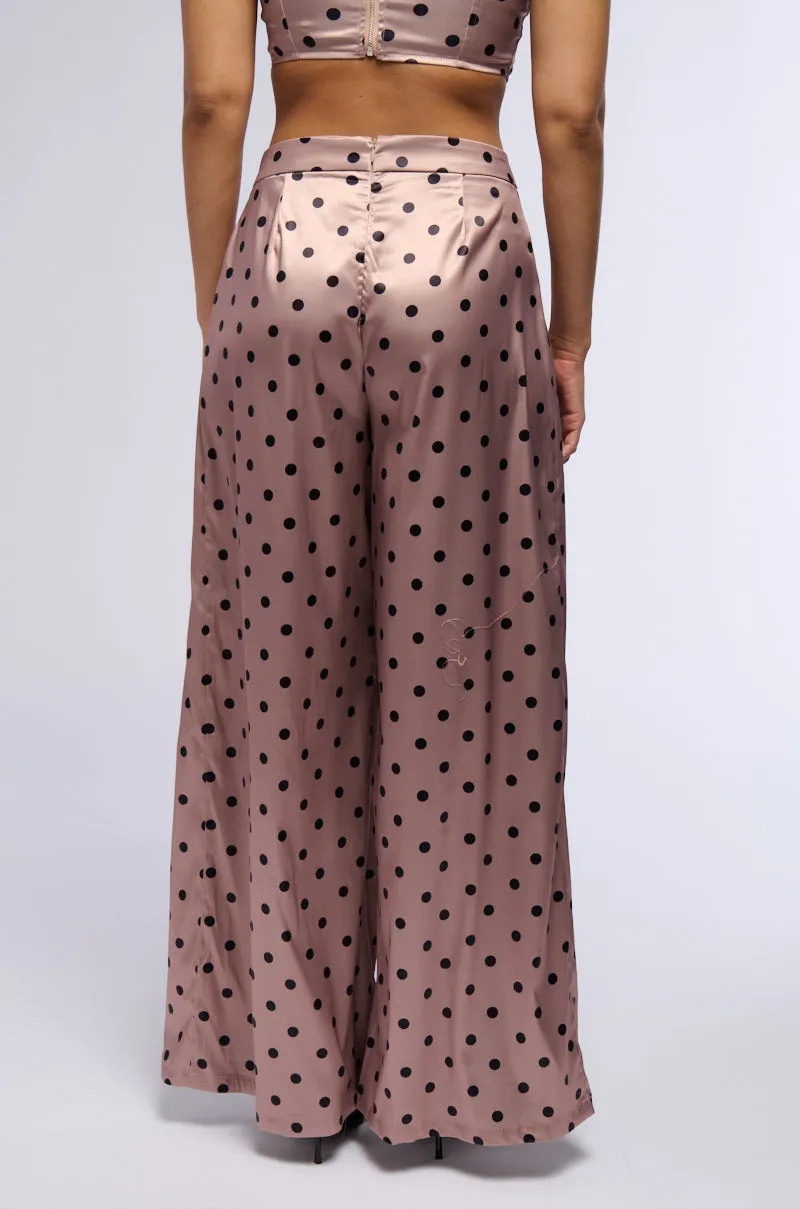 LORRAINE POLKA DOT WIDE LEG TROUSER sold by AKIRA product image thumbnail 3