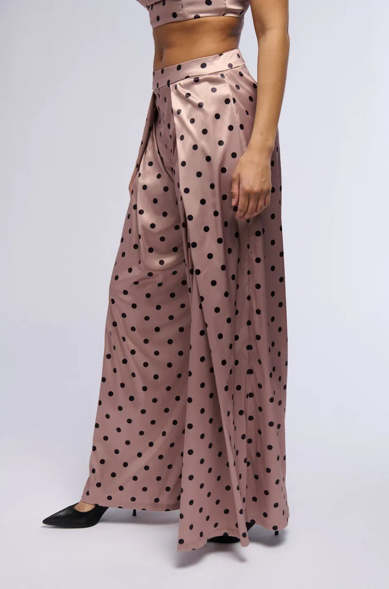 LORRAINE POLKA DOT WIDE LEG TROUSER sold by AKIRA product image thumbnail 2
