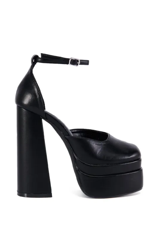 AZALEA WANG YUFFIE BLACK PLATFORM PUMP sold by AKIRA