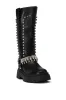 AZALEA WANG FILOMENA BLACK EMBELLISHED FLATFORM BOOT sold by AKIRA