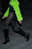 AZALEA WANG MARLENA SILVER STUDDED BLACK BOOT sold by AKIRA