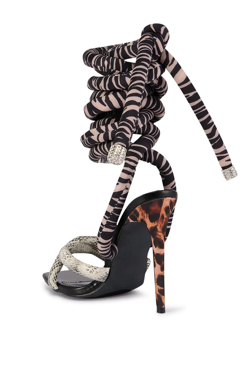 ASTRID ANIMAL LACE UP SANDAL sold by AKIRA product image thumbnail 4