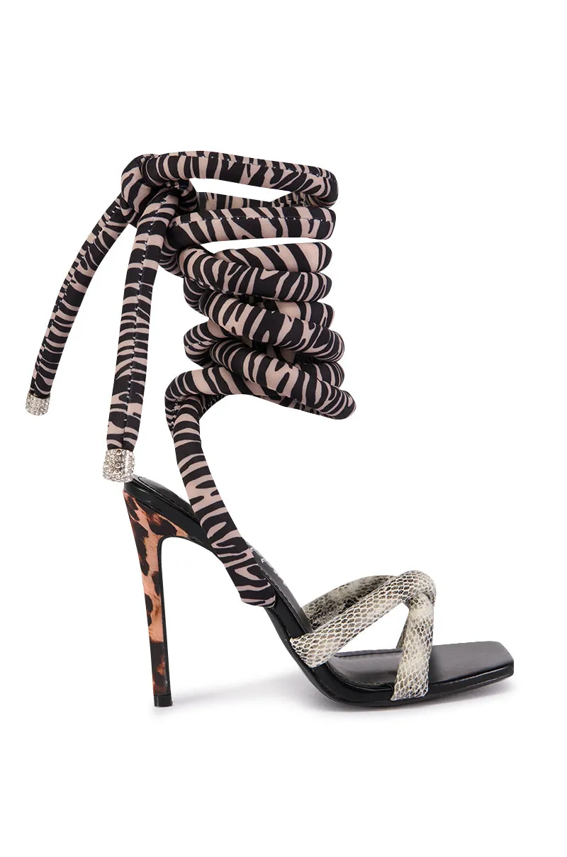 ASTRID ANIMAL LACE UP SANDAL sold by AKIRA product image thumbnail 2