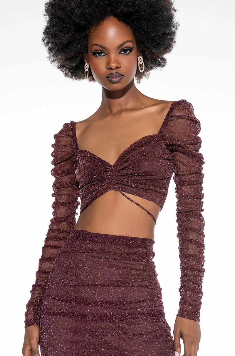 DO IT LIKE ME CROPPED BLOUSE sold by AKIRA