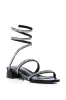 AZALEA WANG TALIRA BLACK COIL FLAT SANDAL sold by AKIRA