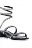 AZALEA WANG TALIRA BLACK COIL FLAT SANDAL sold by AKIRA