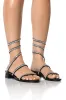 AZALEA WANG TALIRA BLACK COIL FLAT SANDAL sold by AKIRA