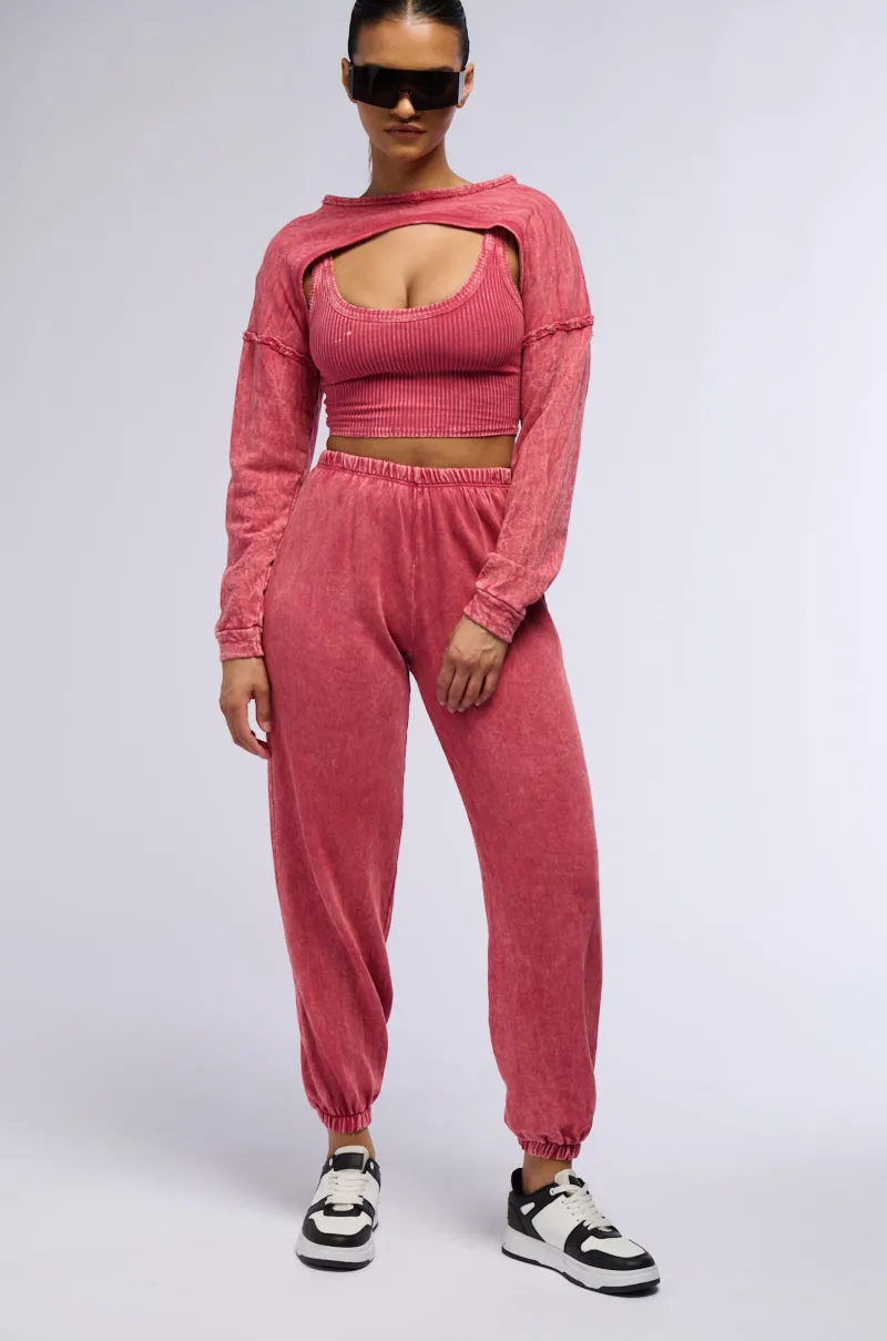 MADDIE WASHED KNIT JOGGER sold by AKIRA product image thumbnail 4