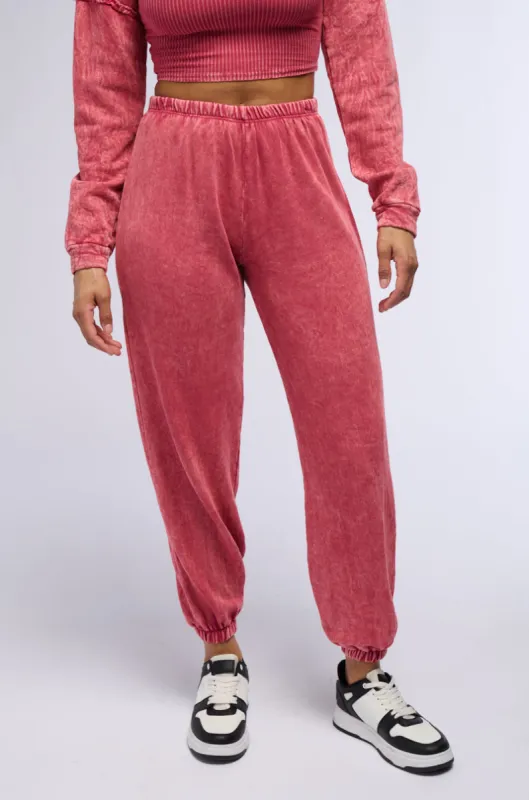 MADDIE WASHED KNIT JOGGER sold by AKIRA