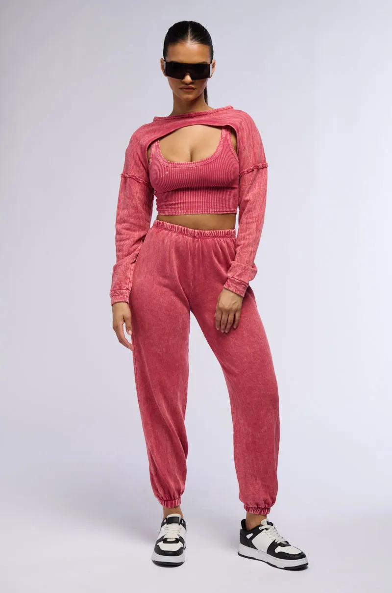 MADDIE WASHED KNIT JOGGER sold by AKIRA product image thumbnail 5