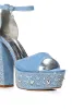 AZALEA WANG ARABELLE DENIM SANDAL WITH DIAMOND HEEL sold by AKIRA