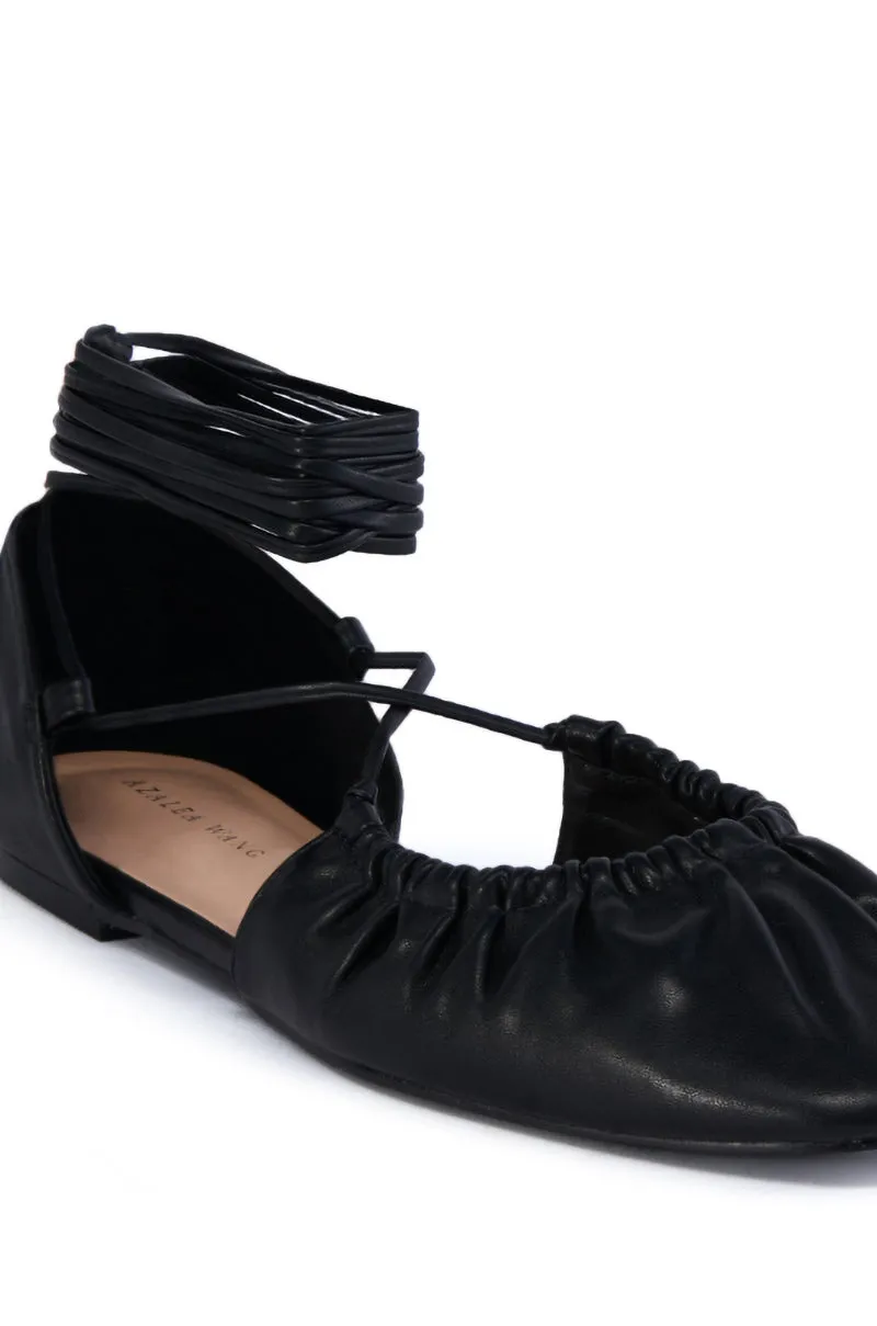 AZALEA WANG BEAUTIMOUS BLACK LACE UP BALLET FLAT sold by AKIRA product image thumbnail 5