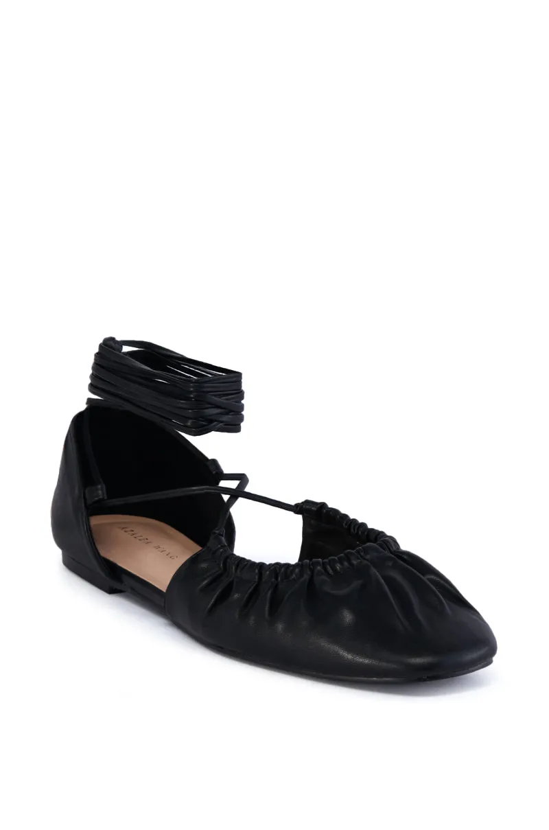AZALEA WANG BEAUTIMOUS BLACK LACE UP BALLET FLAT sold by AKIRA product image thumbnail 3