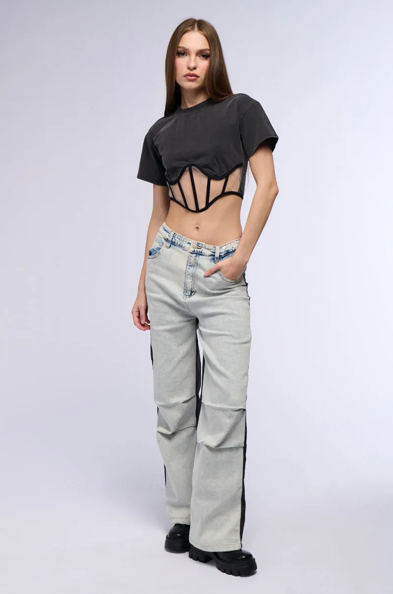 ADDISON CORSET DETAIL T SHIRT sold by AKIRA product image thumbnail 5