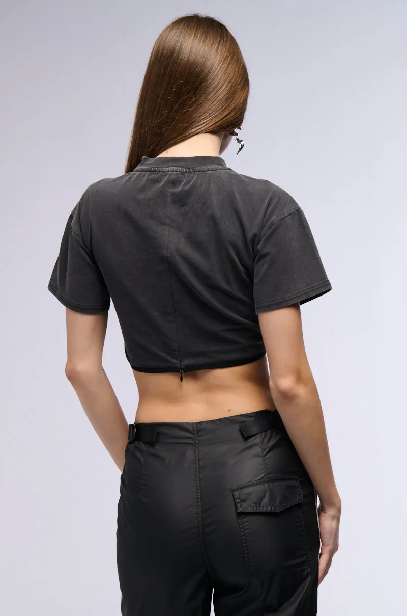 ADDISON CORSET DETAIL T SHIRT sold by AKIRA product image thumbnail 4