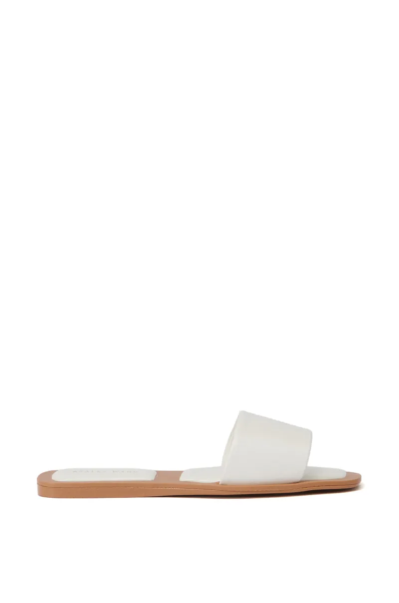AZALEA WANG CELESTIN WHITE FLAT SANDAL sold by AKIRA product image thumbnail 3