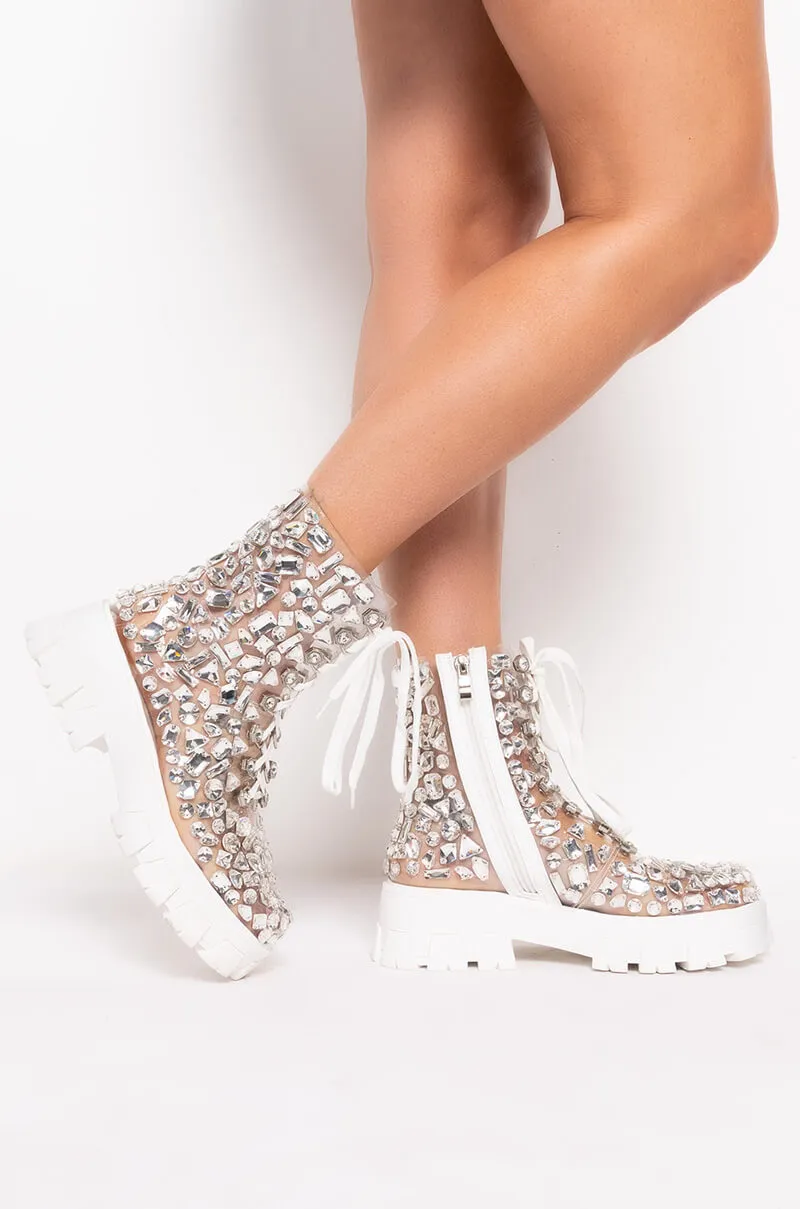 AZALEA WANG THIN ICE FLATFORM BOOTIE IN GLASS sold by AKIRA product image thumbnail 3