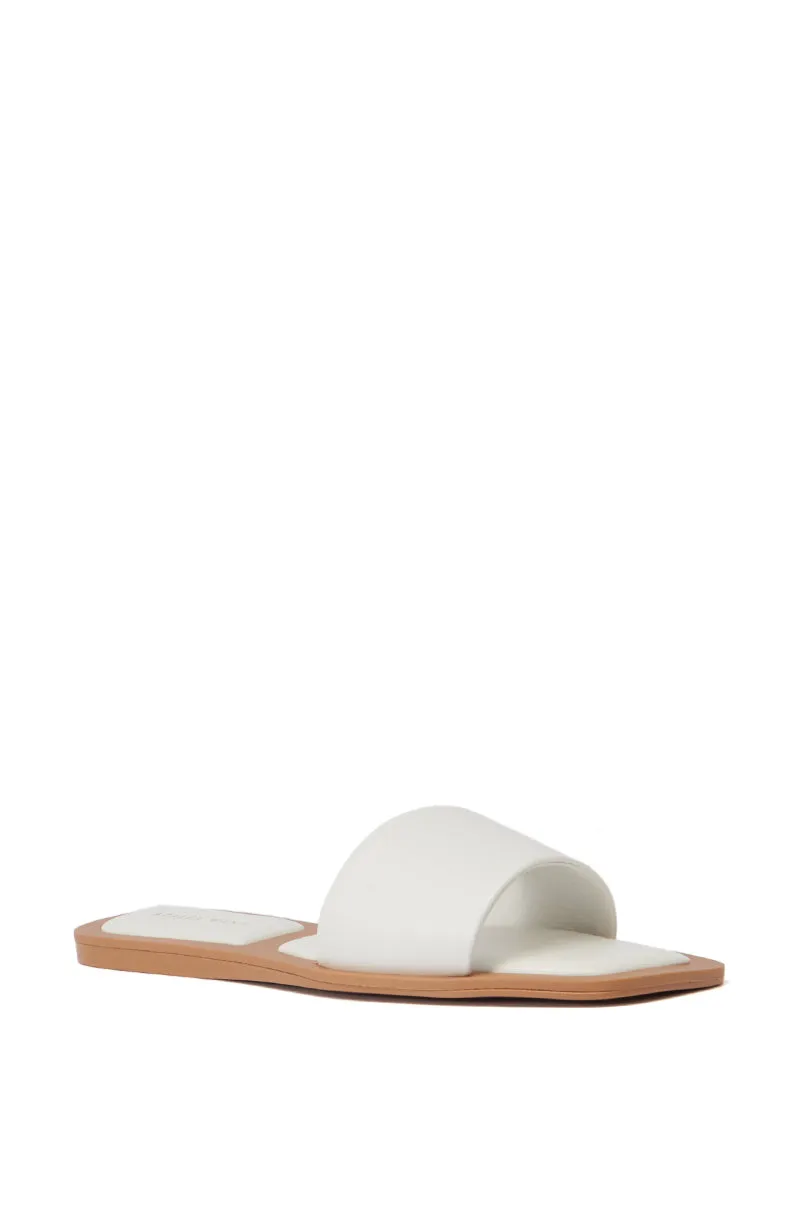 AZALEA WANG CELESTIN WHITE FLAT SANDAL sold by AKIRA product image thumbnail 4