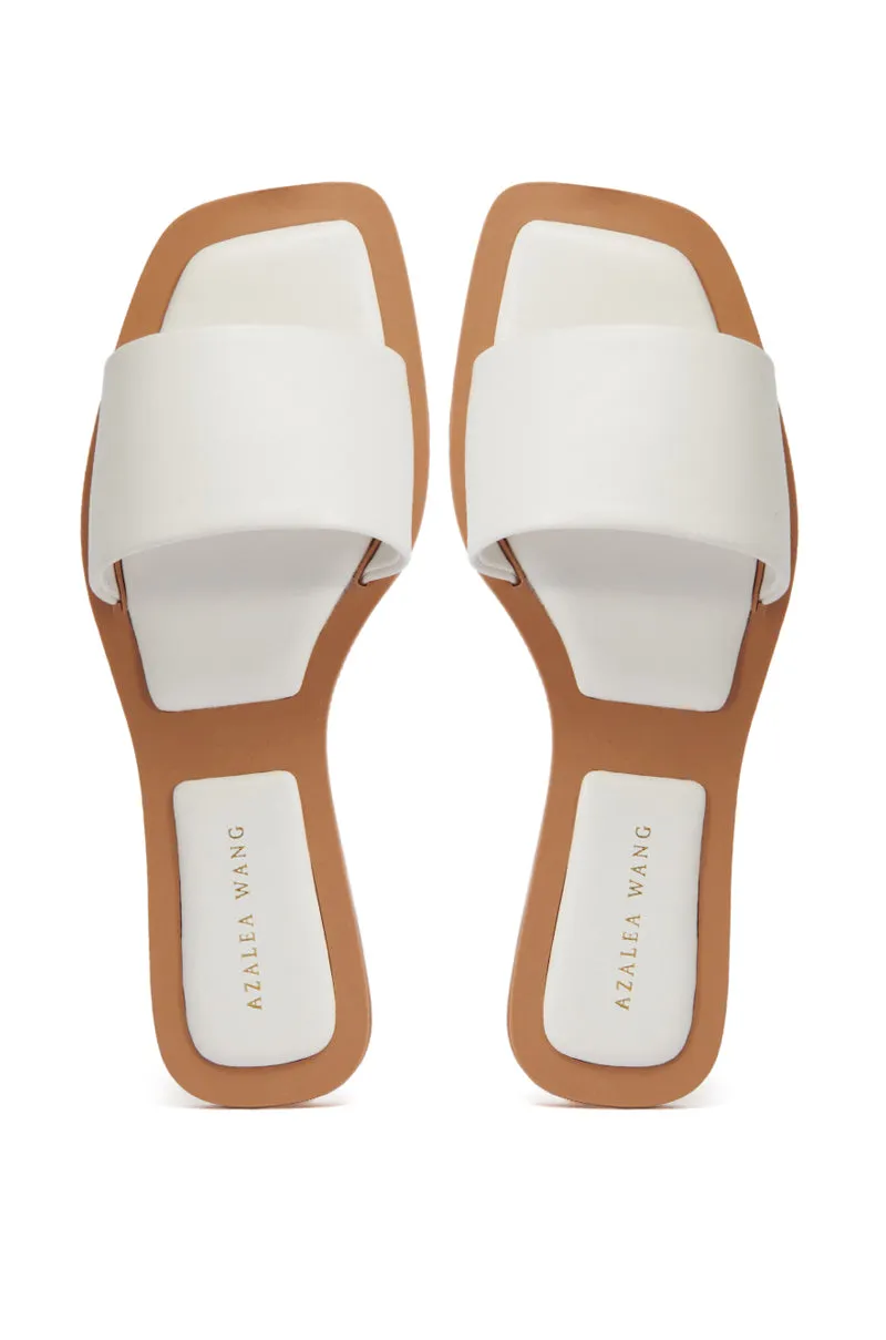 AZALEA WANG CELESTIN WHITE FLAT SANDAL sold by AKIRA product image thumbnail 2
