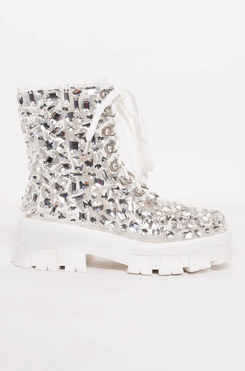 AZALEA WANG THIN ICE FLATFORM BOOTIE IN GLASS sold by AKIRA product image thumbnail 4