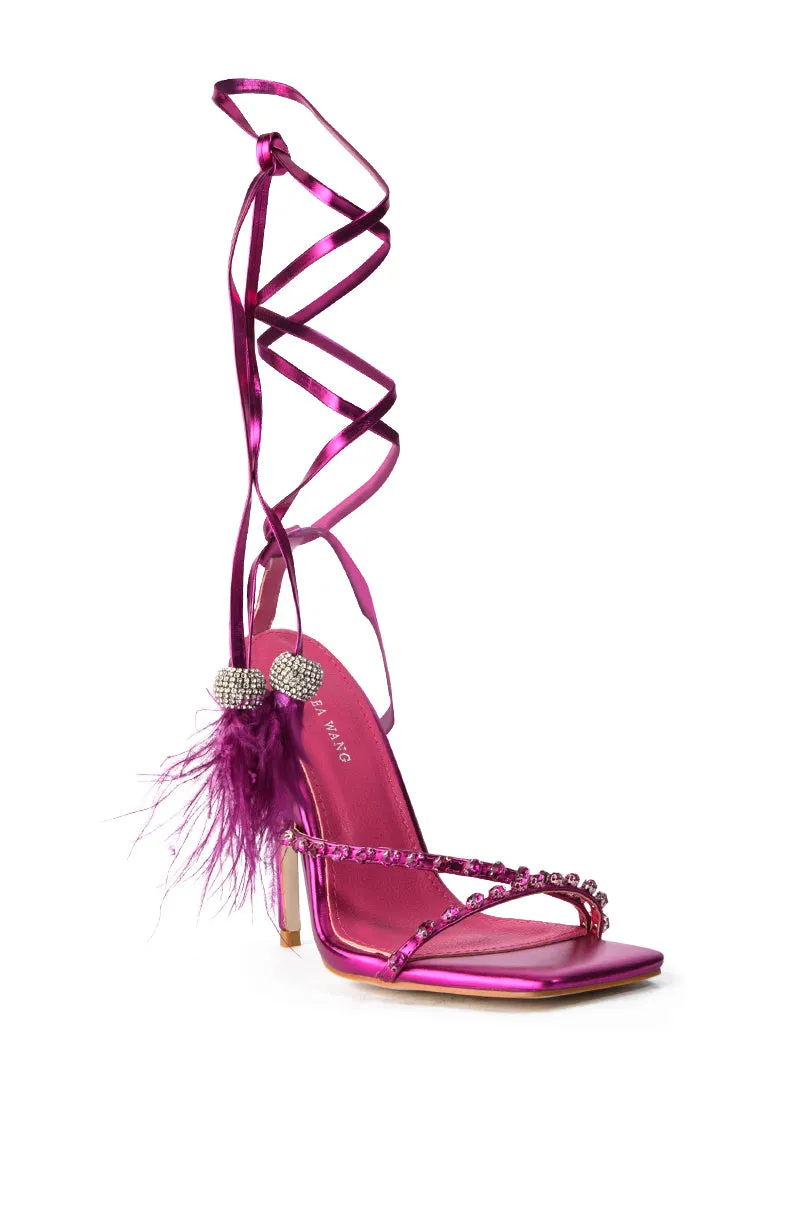 AZALEA WANG MISSY STILETTO METALLIC SANDAL IN FUCHSIA sold by AKIRA product image thumbnail 3
