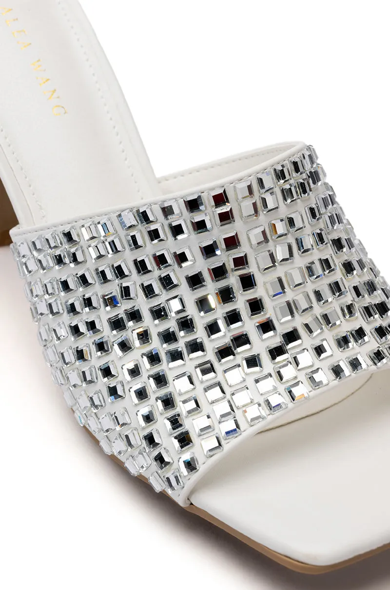 AZALEA WANG BUFFALO EMBELLIHED SANDAL IN WHITE sold by AKIRA product image thumbnail 5