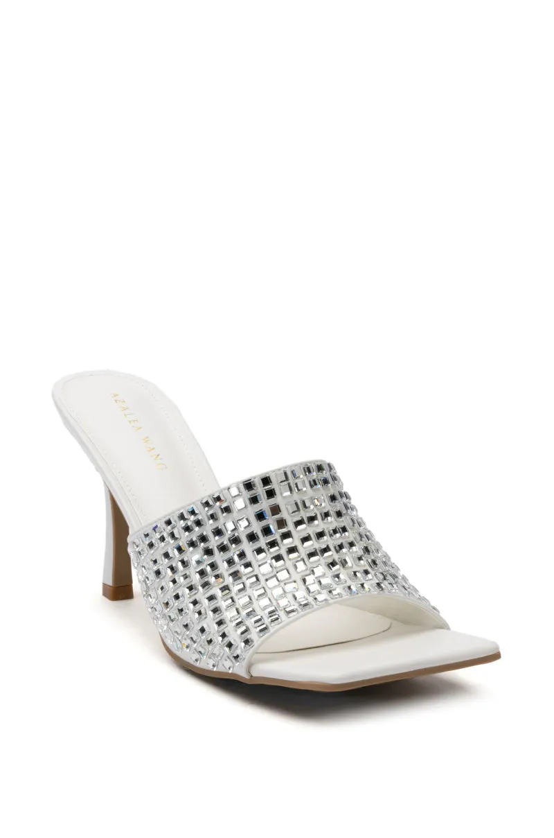 AZALEA WANG BUFFALO EMBELLIHED SANDAL IN WHITE sold by AKIRA product image thumbnail 3