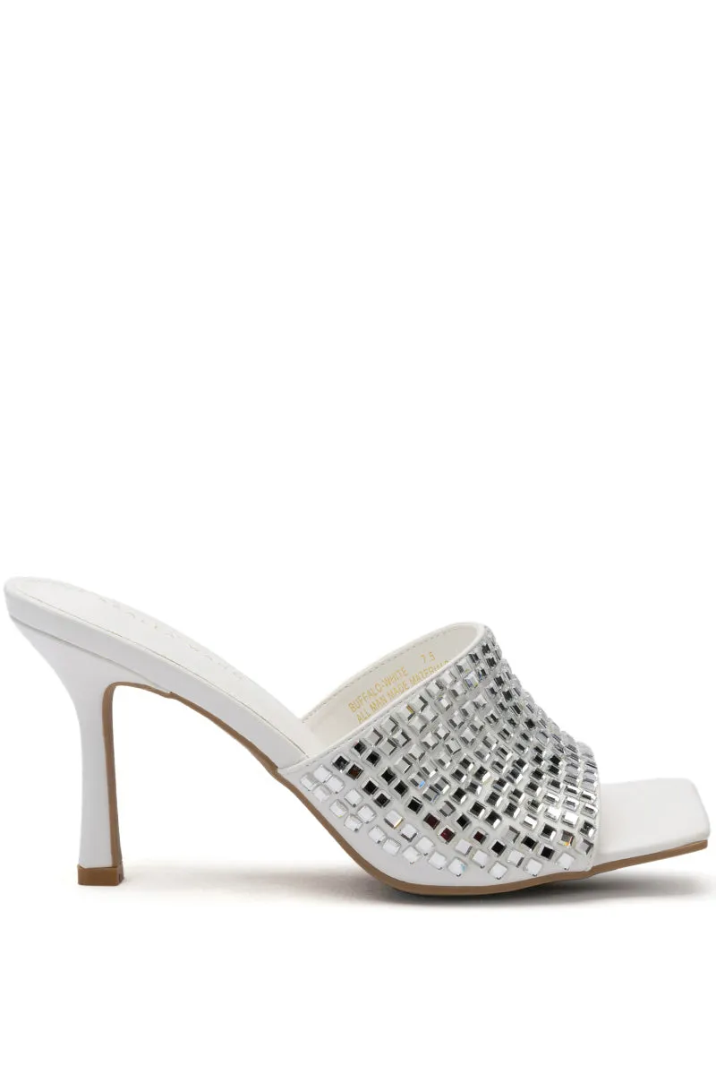 AZALEA WANG BUFFALO EMBELLIHED SANDAL IN WHITE sold by AKIRA product image thumbnail 2