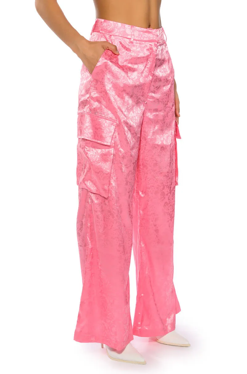 DAYDREAM SATIN FLORAL TROUSER sold by AKIRA product image thumbnail 2