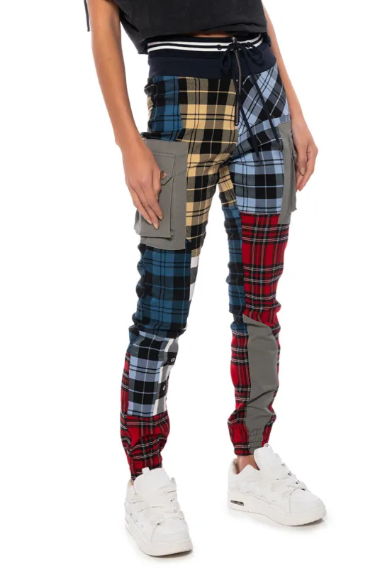 MIND YOUR BUSINESS MULTICOLOR PLAID PANT sold by AKIRA