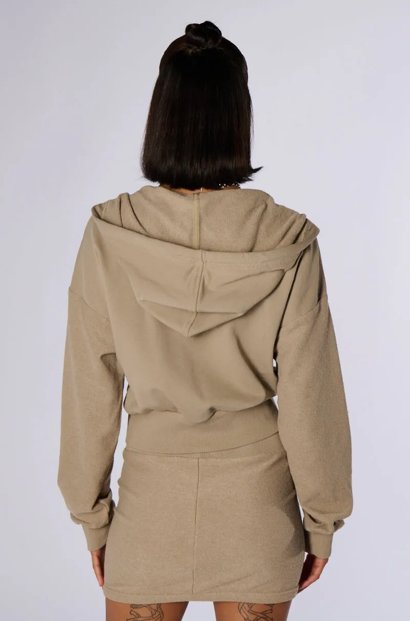 TOO GOOD FOR YOU ZIP UP SWEATSHIRT sold by AKIRA product image thumbnail 4