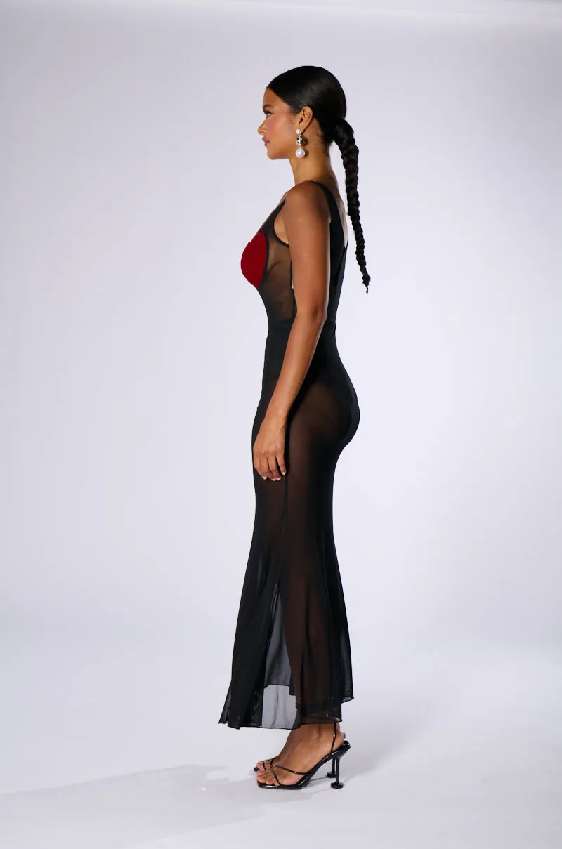 HEART EYES MESH MAXI DRESS sold by AKIRA product image thumbnail 3