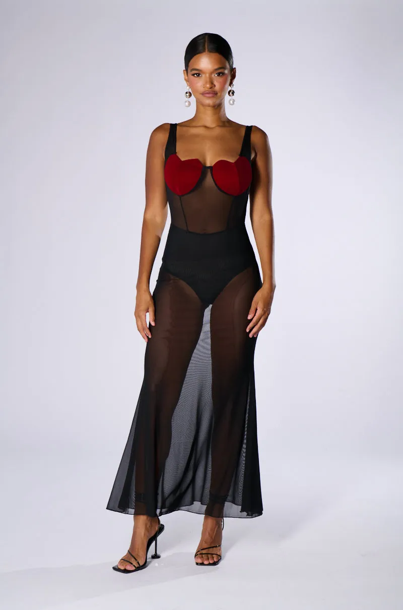 HEART EYES MESH MAXI DRESS sold by AKIRA product image thumbnail 2