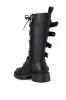 AZALEA WANG BALLADE BLACK EMBELLISHED RHINESTONE BUCKLE BOOT sold by AKIRA