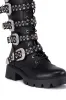 AZALEA WANG BALLADE BLACK EMBELLISHED RHINESTONE BUCKLE BOOT sold by AKIRA
