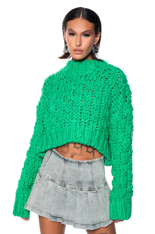 SUPER SHY CHUNKY KNIT DOLMAN SLEEVE SWEATER sold by AKIRA