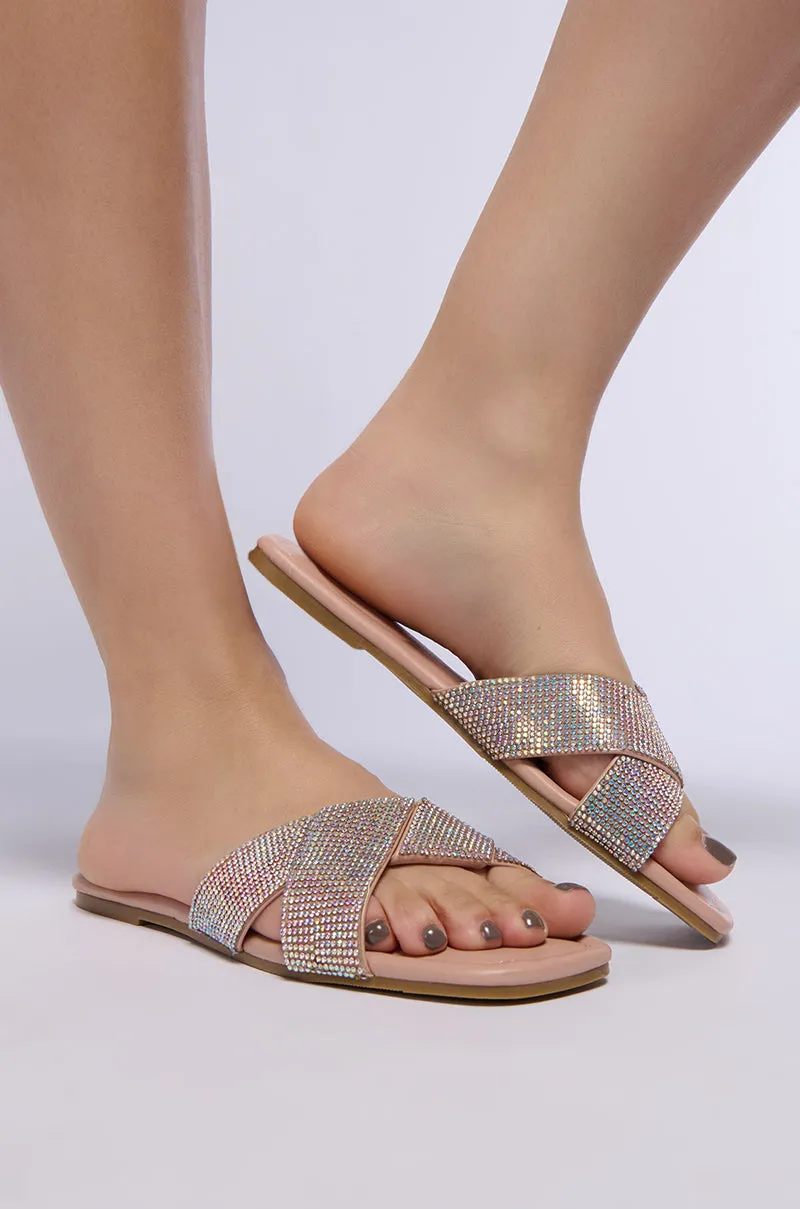 AZALEA WANG GOLDEN SEAL PINK FLAT SANDAL sold by AKIRA