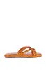 AZALEA WANG AMMON ORANGE METALLIC BRAIDED SANDAL sold by AKIRA