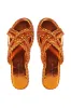 AZALEA WANG AMMON ORANGE METALLIC BRAIDED SANDAL sold by AKIRA