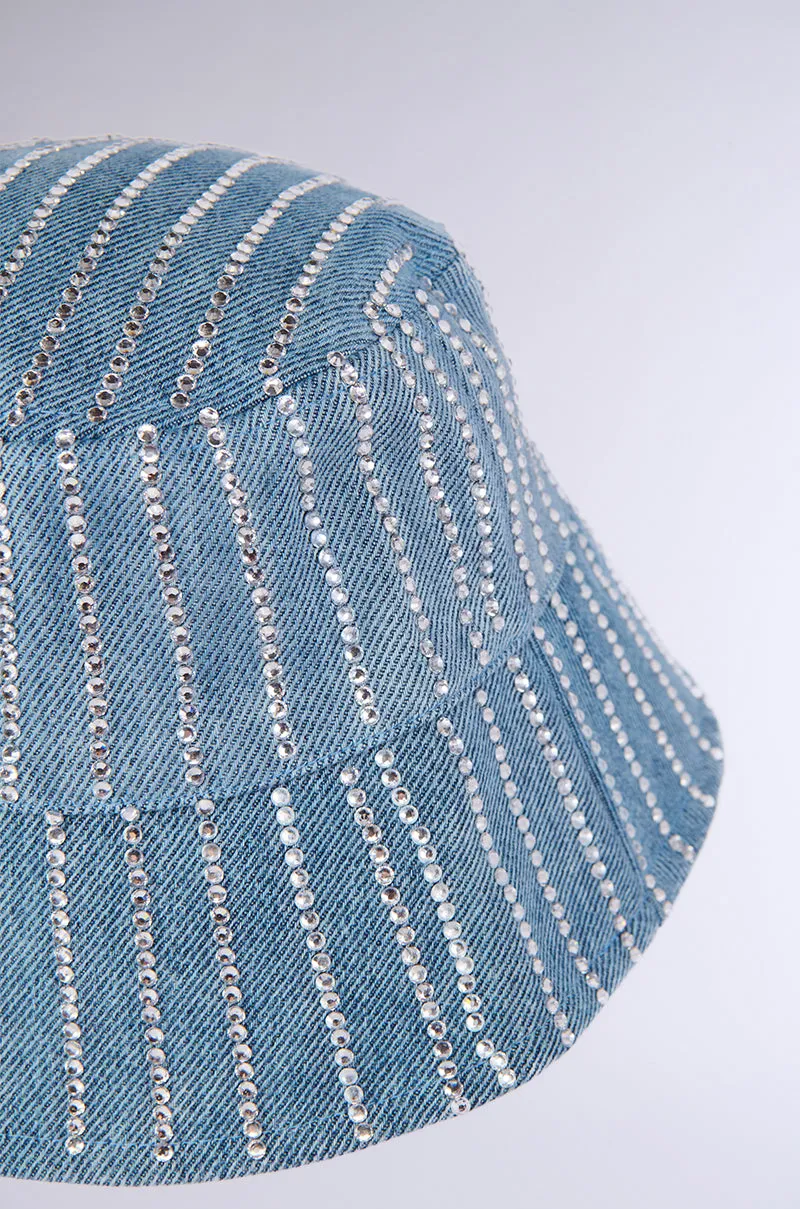 EXTRA LUXE DENIM BUCKET HAT sold by AKIRA product image thumbnail 3